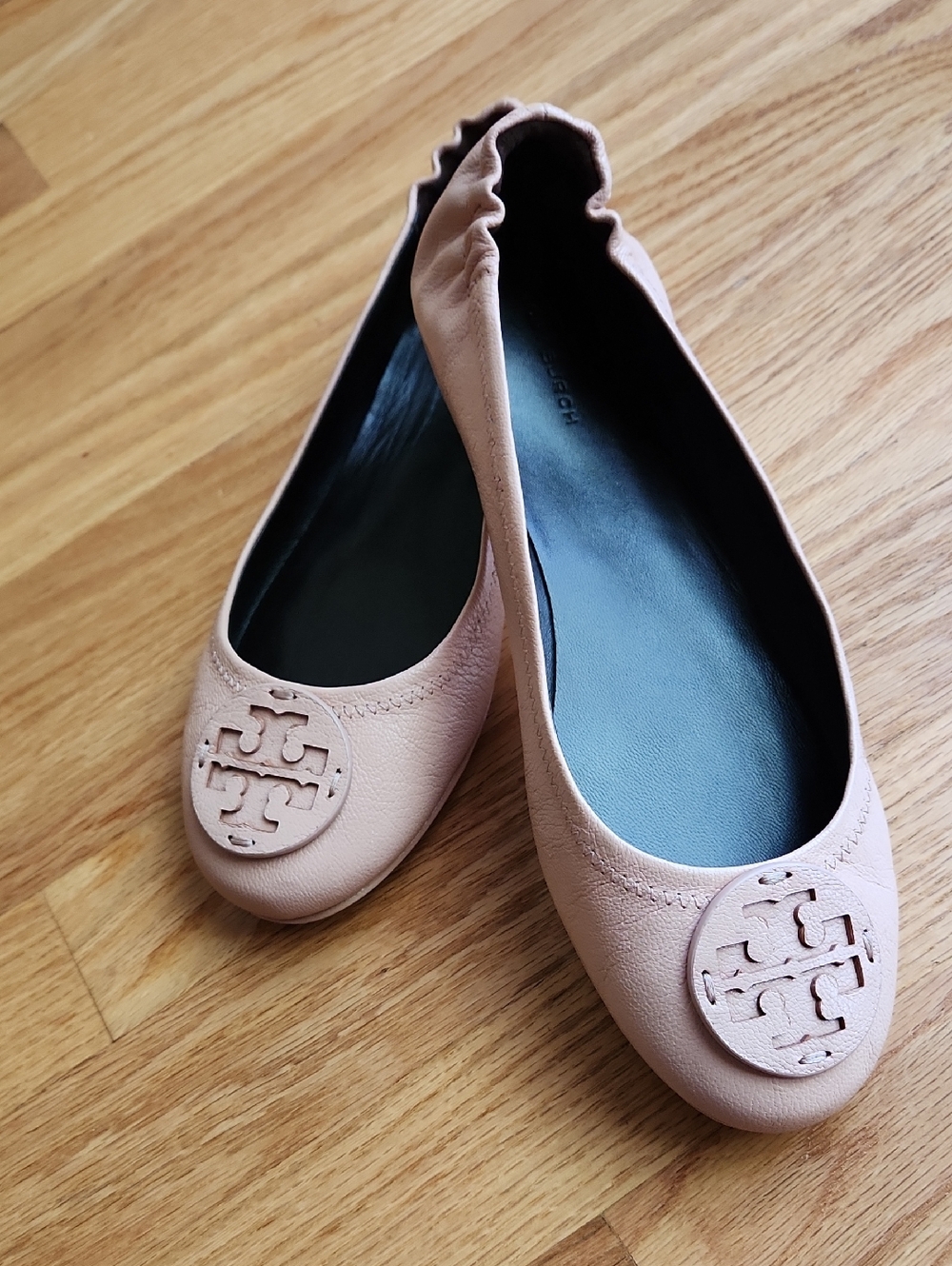 TORY BURCH Minnie Travel Ballet Pink Brick, Size 9